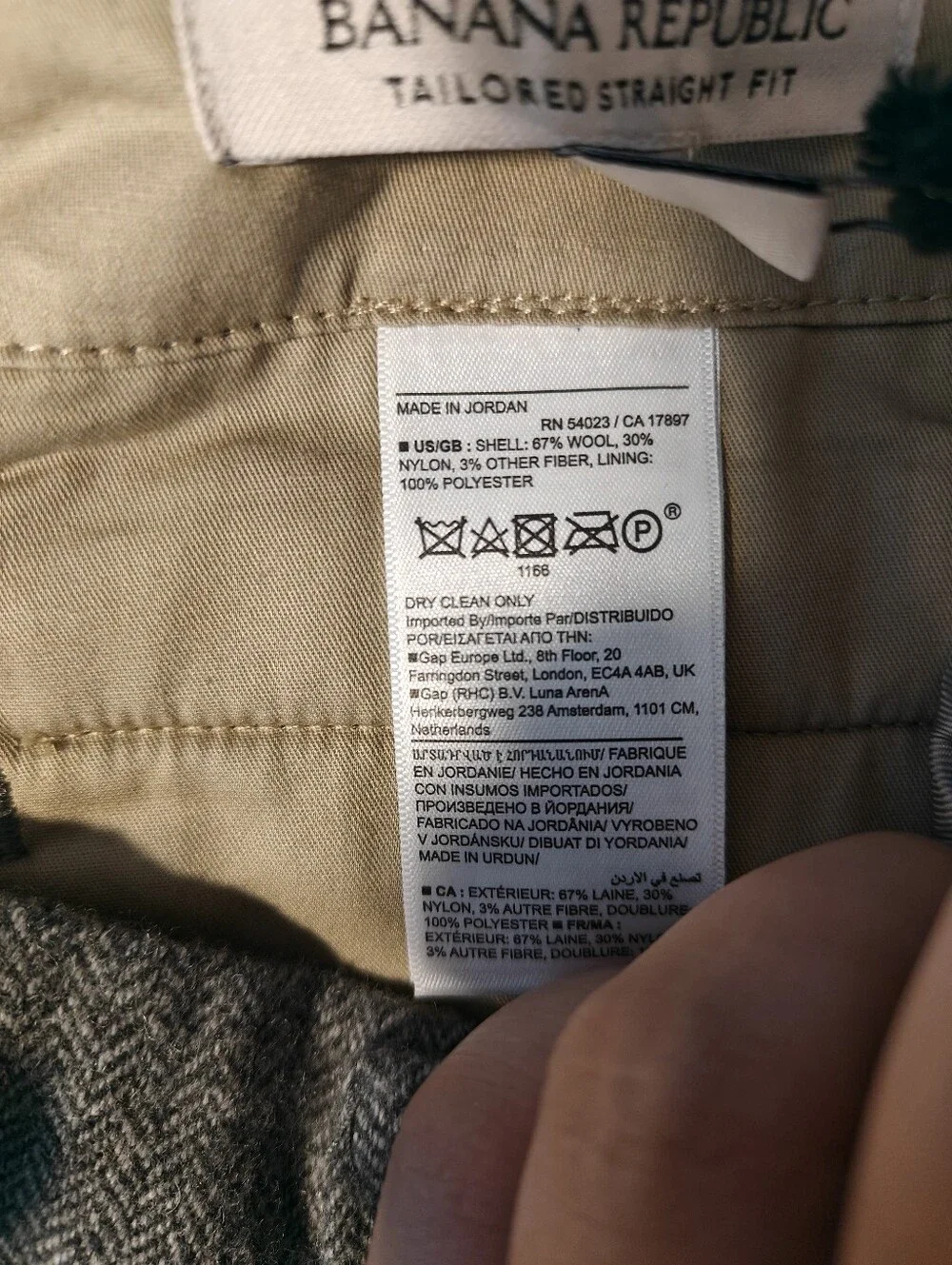 NWT Banana Republic Salado Mens Large Gray Lanificio Wool Tweed Drawstring Pant